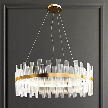 Elegant Aquitaine Chandelier 3D model image 1 