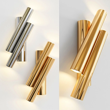 Modern Sciolari Oblique Rods Wall Sconces 3D model image 1 