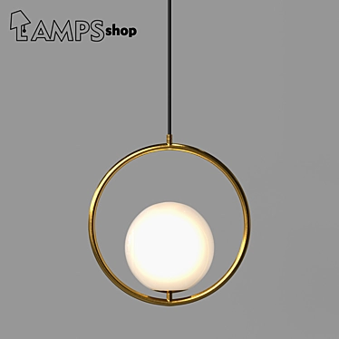 Milky Ring Chandelier Lamp 3D model image 1 