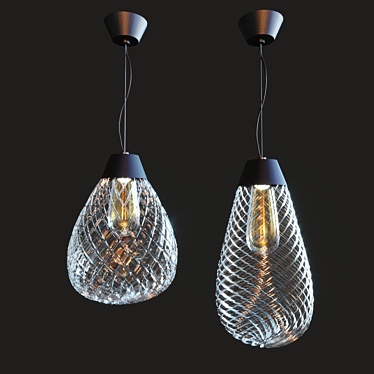 Elegant Barovier & Toso Pendant Lamps 3D model image 1 