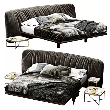 Cattelan Italia Marlon Bed: Sleek and Stylish Sleeping Solution 3D model image 1 