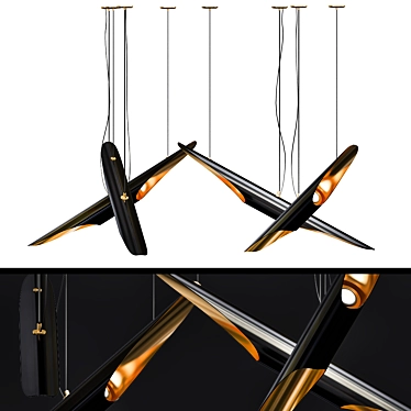 Coltrane Chandelier 2013: Elegant and Timeless Pendant Light 3D model image 1 