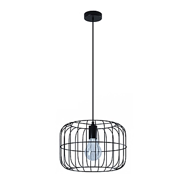 ZENITH Black Metal Pendant Light 3D model image 1 