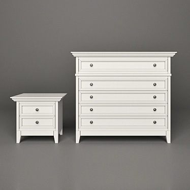 Modern Oak Dresser: Stylish and Versatile 3D model image 1 