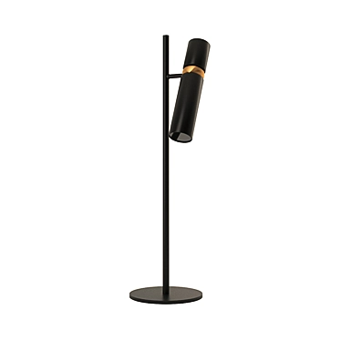Sleek Black and Gold Table Lamp 3D model image 1 