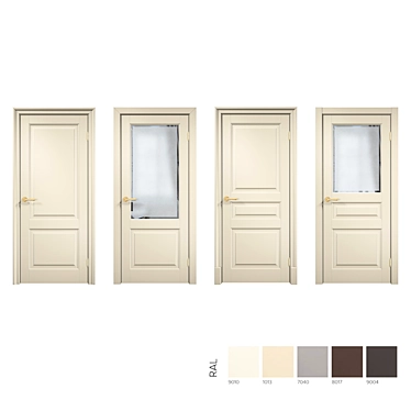 Laban "Assembly X" Interior Doors: Classic Design in 7 Color Options. 3D model image 1 