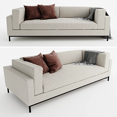 Modern Natur Arm Sofa 3D model image 1 