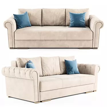 Elegant Amadeus Folding Sofa 3D model image 1 