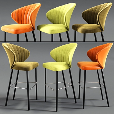 Sleek Heidi Bar Stool - Limited Stock 3D model image 1 