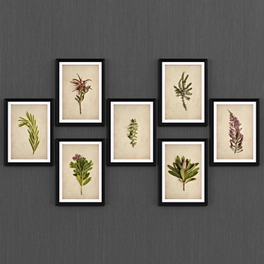 Modern Floral Art Collection 3D model image 1 