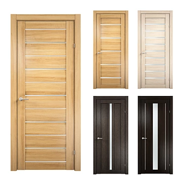 Elegant PVC Interior Doors by Laban 3D model image 1 