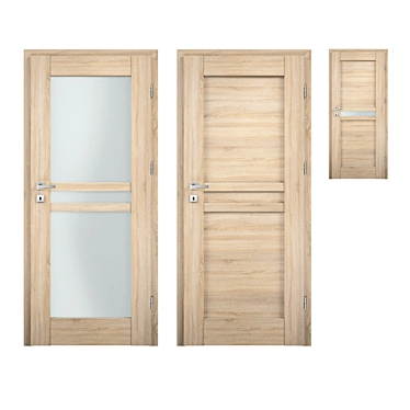 Nordic Style Interior Doors 3D model image 1 