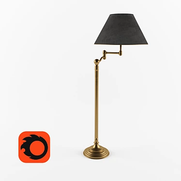 Eichholtz Regis 109743: Elegant Floor Lamp 3D model image 1 