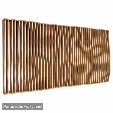 Wooden Parametric Wall Panel 3D model image 1 