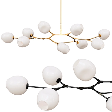 Summer Branching Bubble Pendant Light with 9 Lamps 3D model image 1 