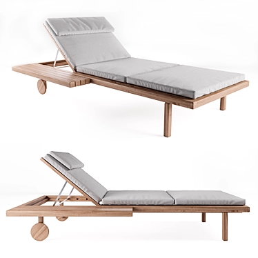 TRIBU Garden daybed with castors