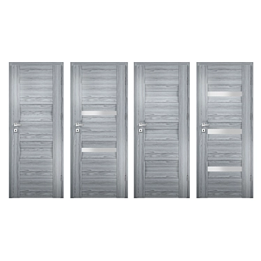 Elegant Erica Oak Nordic Interior Doors 3D model image 1 