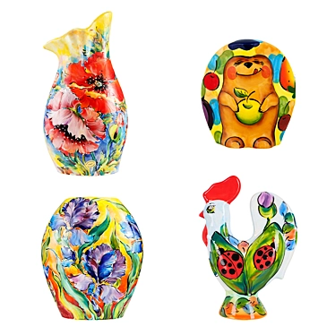 Exquisite Ceramic Figurines by Turov Art 3D model image 1 