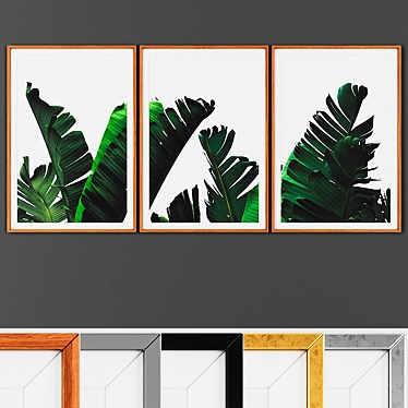 Modern Picture Set with Multiple Frame Options 3D model image 1 