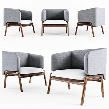 Minimalist Lounge Chair 3D model image 1 