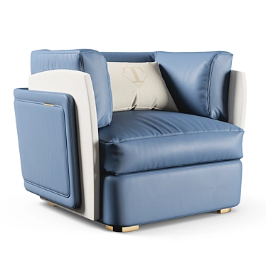 Blanche Armchair: Stylish and Comfortable 3D model image 1 