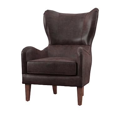 Elegant Bertita Wingback Chair 3D model image 1 