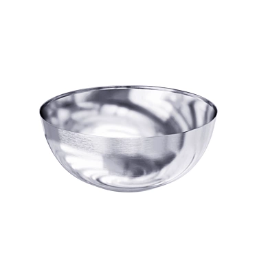 Elegant Stainless Steel Serving Bowl 3D model image 1 