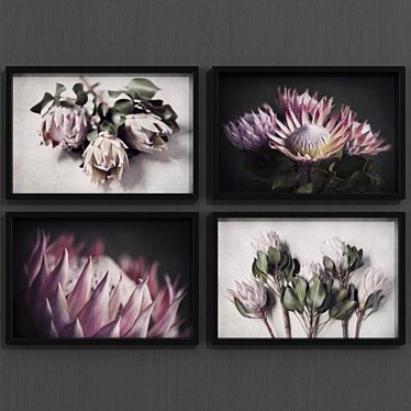 Contemporary Protea Art 3D model image 1 