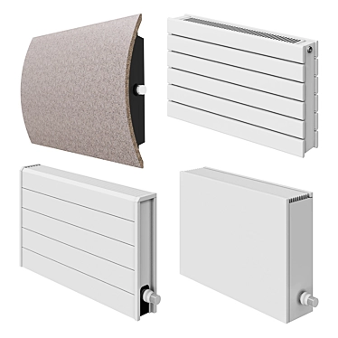 Strada Horizontal Wall Radiator: Efficient and Stylish 3D model image 1 