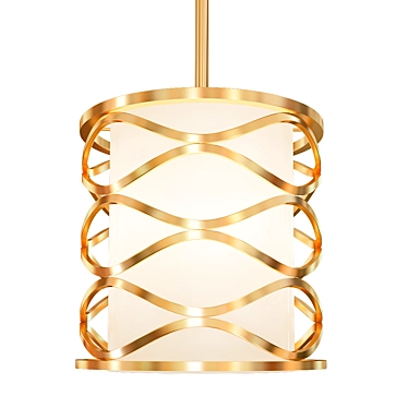 Austen Gold Pendant Light: Elegant Illumination 3D model image 1 
