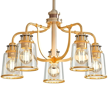 Coastal Charm 5-Light Chandelier 3D model image 1 