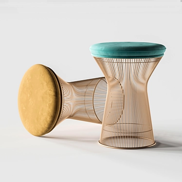 Modern Platner Chair: Unique Design 3D model image 1 