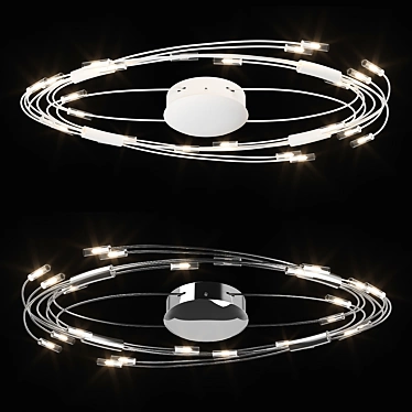 Ovale Lightstar Chandelier - Stunning Chrome or White Design 3D model image 1 