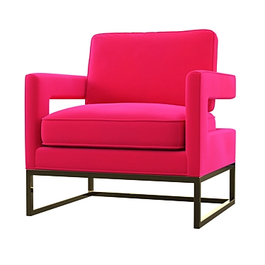 Elegant Resnick Armchair 3D model image 1 