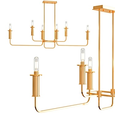 Sleek and Sophisticated: Kichler Alden Pendant Light 3D model image 1 