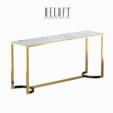 Luxury Loft-style Blanchard Console Table 3D model image 1 