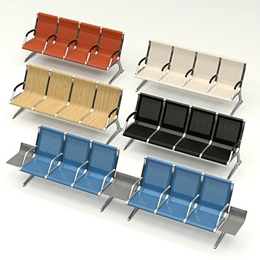 Modular Aluminum Bench: ACTIU Passport 3D model image 1 