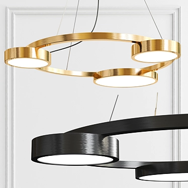 Brass LED Ring Chandelier