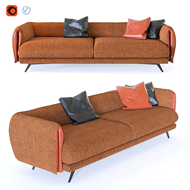 Bonaldo Saddle 2-Seater Sofa 3D model image 1 