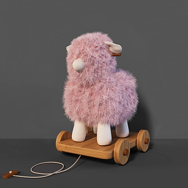 Fluffy Fur Toy Ram 3D model image 1 