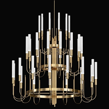 Elegant Gala Suspension: Luxe Lighting 3D model image 1 