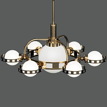 Olympus Chandelier: Elegant Light Fixture 3D model image 1 