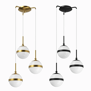 Globo Lightstar Chandelier - Elegant Bronze Lighting 3D model image 1 