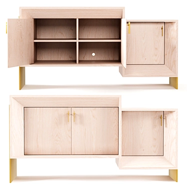 Elegant Davana Cabinet: A Statement Piece by Kelly Wearstler 3D model image 1 