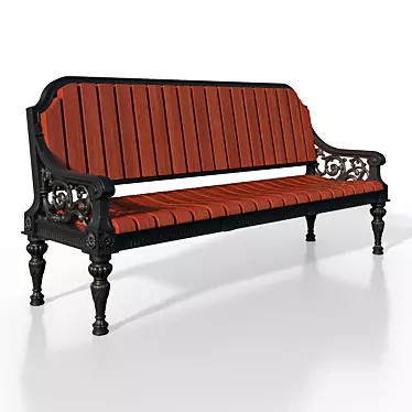 Elegant Theater Bench: Moscow Inspiration 3D model image 1 