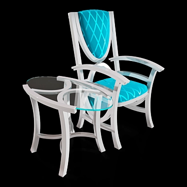 Elegant Arco Armchair Set 3D model image 1 