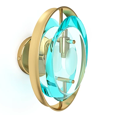 Isendo 45.2883 Modern Brass Glass Pendant 3D model image 1 