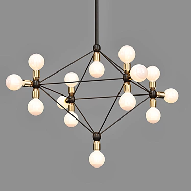 14-Light Modo Milk Chandelier 3D model image 1 