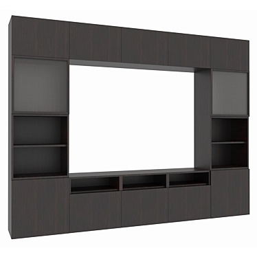 Sleek TV Organizer 3D model image 1 