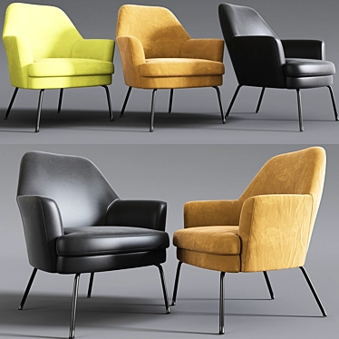 Elegant Celine Armchair: Stylish Design for Comfort 3D model image 1 